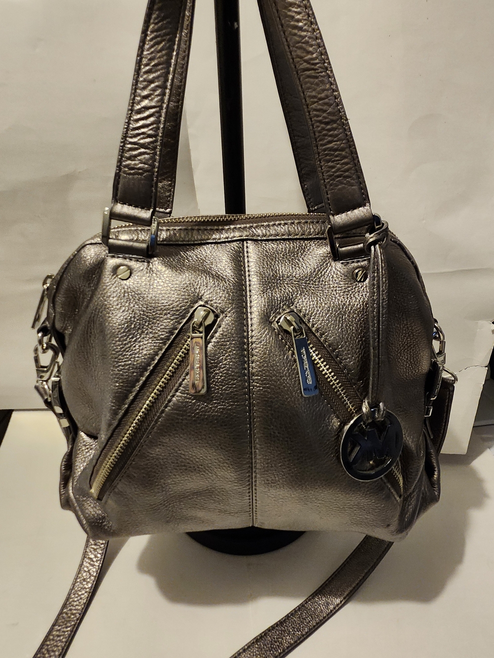 Michael Kors Metallic Pewter Shoulder Bag
